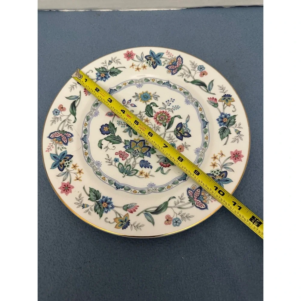 Andrea by Sadek Floral Chintz Porcelain Plate Made in Japan 10.5 inch